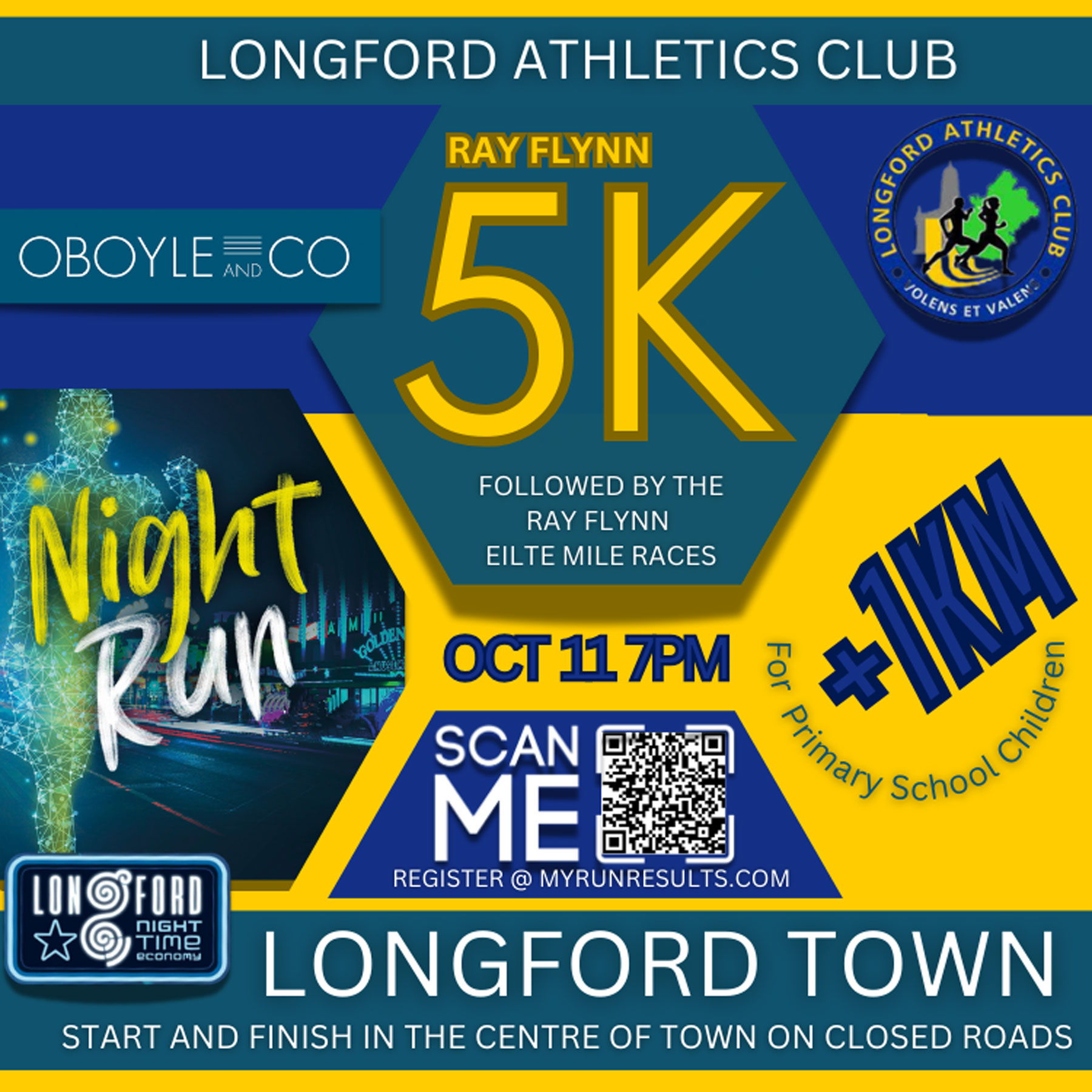 RAY FLYNN MILE, 5K NIGHT RUN & PRIMARY SCHOOL RACES